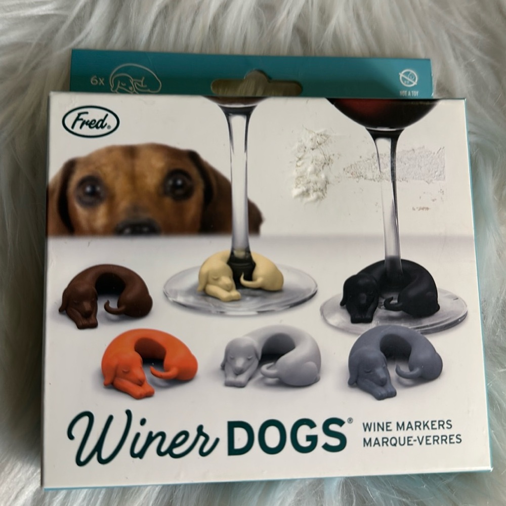 Winer Dogs wine markers 6x. By Genuine Fred